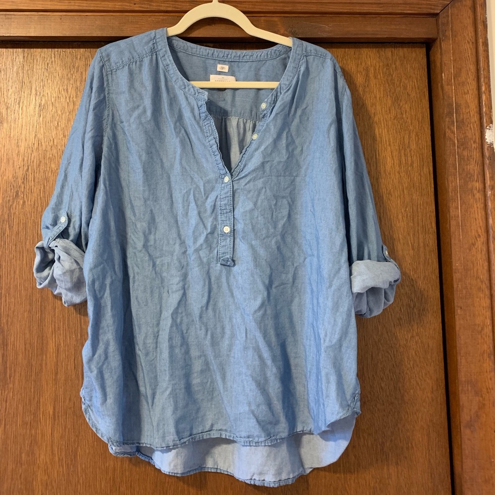 Loft Softened chambray shirt